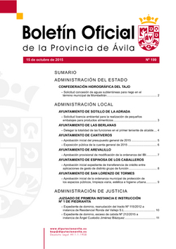Boletín Oficial de la Provincia del viernes, 16 de octubre de 2015