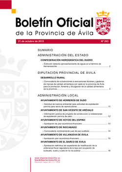 Boletín Oficial de la Provincia del miércoles, 21 de octubre de 2015