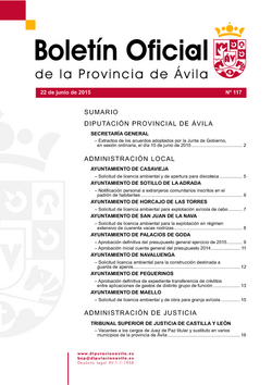 Boletín Oficial de la Provincia del lunes, 22 de junio de 2015