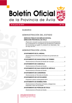 Boletín Oficial de la Provincia del miércoles, 24 de junio de 2015