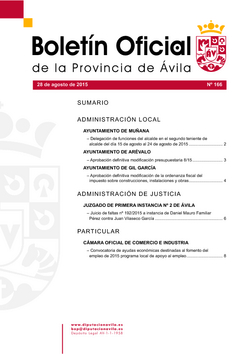 Boletín Oficial de la Provincia del viernes, 28 de agosto de 2015