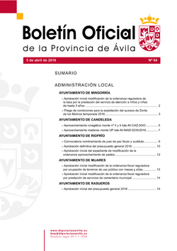 Boletín Oficial de la Provincia del martes, 5 de abril de 2016