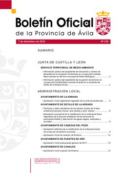 Boletín Oficial de la Provincia del miércoles, 7 de diciembre de 2016