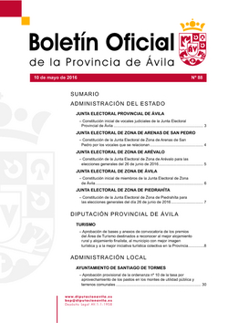 Boletín Oficial de la Provincia del martes, 10 de mayo de 2016