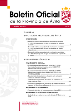 Boletín Oficial de la Provincia del martes, 12 de abril de 2016