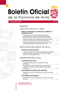 Boletín Oficial de la Provincia del miércoles, 13 de abril de 2016