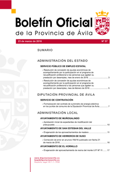 Boletín Oficial de la Provincia del miércoles, 23 de marzo de 2016