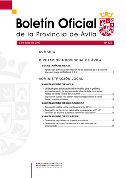 Boletín Oficial de la Provincia del lunes, 3 de julio de 2017