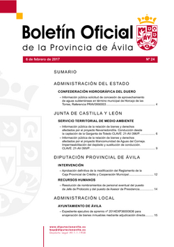 Boletín Oficial de la Provincia del lunes, 6 de febrero de 2017