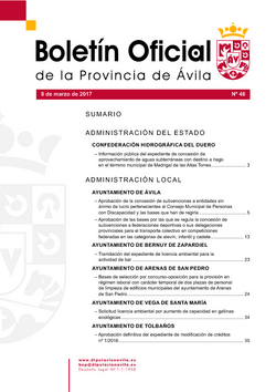 Boletín Oficial de la Provincia del miércoles, 8 de marzo de 2017