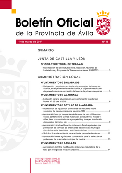 Boletín Oficial de la Provincia del viernes, 10 de marzo de 2017