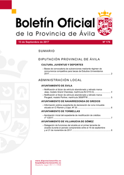 Boletín Oficial de la Provincia del miércoles, 13 de septiembre de 2017