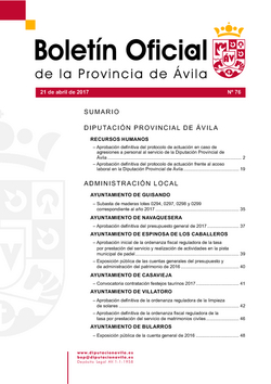 Boletín Oficial de la Provincia del viernes, 21 de abril de 2017