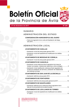 Boletín Oficial de la Provincia del miércoles, 27 de diciembre de 2017