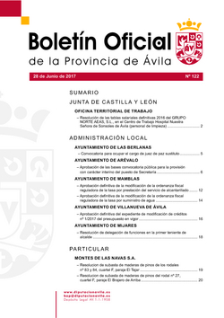 Boletín Oficial de la Provincia del miércoles, 28 de junio de 2017