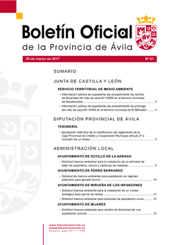 Boletín Oficial de la Provincia del miércoles, 29 de marzo de 2017