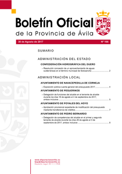 Boletín Oficial de la Provincia del miércoles, 30 de agosto de 2017