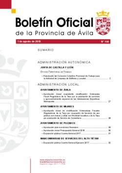 Boletín Oficial de la Provincia del miércoles, 1 de agosto de 2018