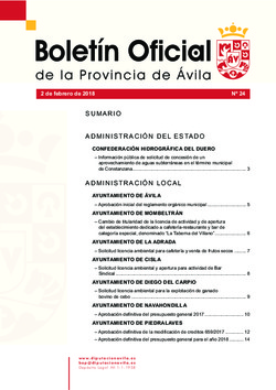 Boletín Oficial de la Provincia del viernes, 2 de febrero de 2018