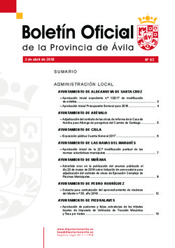 Boletín Oficial de la Provincia del lunes, 2 de abril de 2018