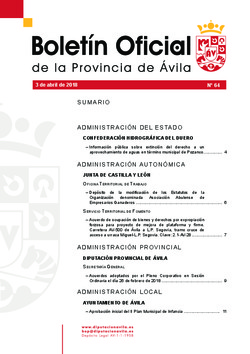 Boletín Oficial de la Provincia del martes, 3 de abril de 2018