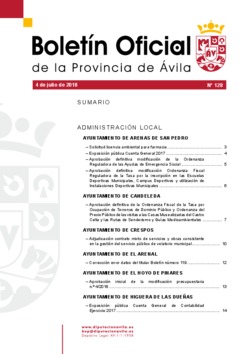 Boletín Oficial de la Provincia del miércoles, 4 de julio de 2018