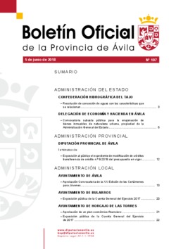 Boletín Oficial de la Provincia del martes, 5 de junio de 2018