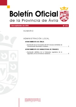 Boletín Oficial de la Provincia del miércoles, 5 de septiembre de 2018