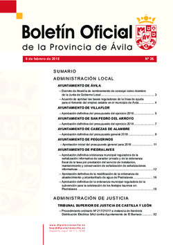 Boletín Oficial de la Provincia del martes, 6 de febrero de 2018