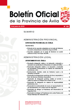 Boletín Oficial de la Provincia del miércoles, 6 de junio de 2018