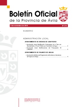 Boletín Oficial de la Provincia del martes, 6 de noviembre de 2018