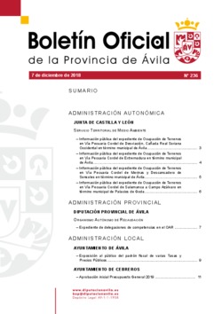 Boletín Oficial de la Provincia del viernes, 7 de diciembre de 2018