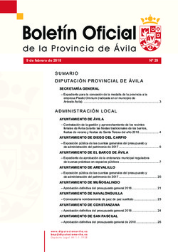 Boletín Oficial de la Provincia del viernes, 9 de febrero de 2018