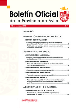 Boletín Oficial de la Provincia del miércoles, 10 de enero de 2018