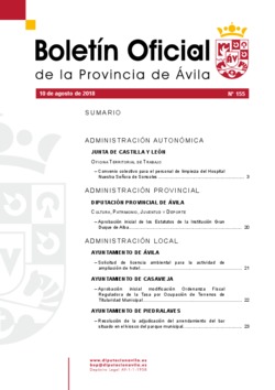 Boletín Oficial de la Provincia del viernes, 10 de agosto de 2018