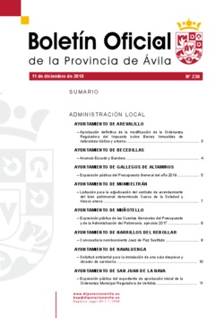 Boletín Oficial de la Provincia del martes, 11 de diciembre de 2018