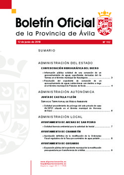 Boletín Oficial de la Provincia del martes, 12 de junio de 2018