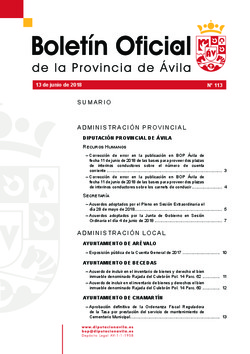 Boletín Oficial de la Provincia del miércoles, 13 de junio de 2018