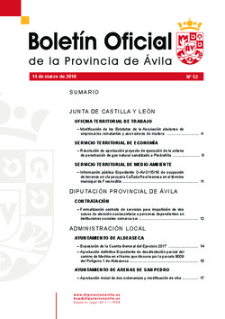 Boletín Oficial de la Provincia del miércoles, 14 de marzo de 2018