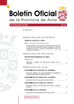 Boletín Oficial de la Provincia del viernes, 14 de diciembre de 2018