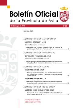 Boletín Oficial de la Provincia del miércoles, 16 de mayo de 2018