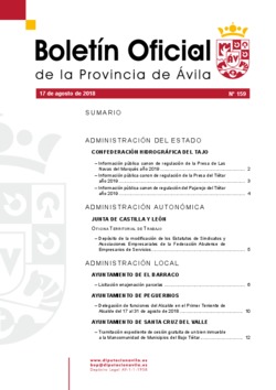 Boletín Oficial de la Provincia del viernes, 17 de agosto de 2018