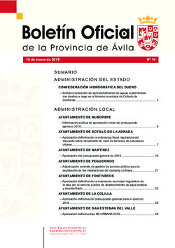 Boletín Oficial de la Provincia del viernes, 19 de enero de 2018