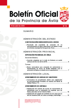 Boletín Oficial de la Provincia del jueves, 19 de abril de 2018