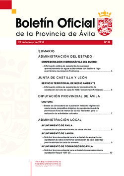 Boletín Oficial de la Provincia del viernes, 23 de febrero de 2018