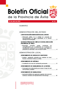 Boletín Oficial de la Provincia del miércoles, 25 de abril de 2018