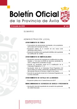 Boletín Oficial de la Provincia del miércoles, 25 de julio de 2018