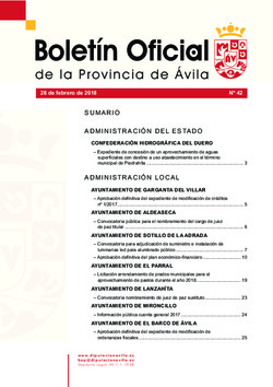 Boletín Oficial de la Provincia del miércoles, 28 de febrero de 2018