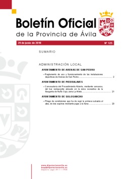 Boletín Oficial de la Provincia del viernes, 29 de junio de 2018