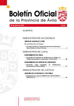 Boletín Oficial de la Provincia del lunes, 30 de abril de 2018